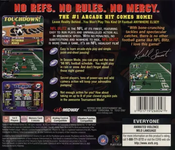 NFL Blitz (US) box cover back